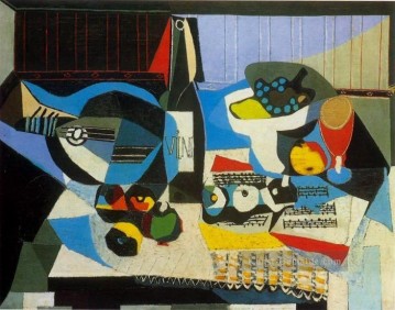  1925 - La bouteille vin 1925 Kubismus Pablo Picasso